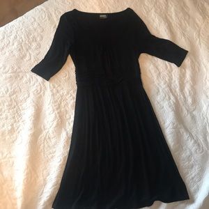 Athleta black 3/4 sleeve dress